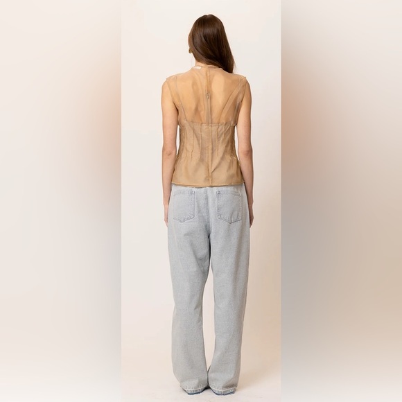 Line and Dot ELFREDA PLEATED TOP S - Picture 2 of 5